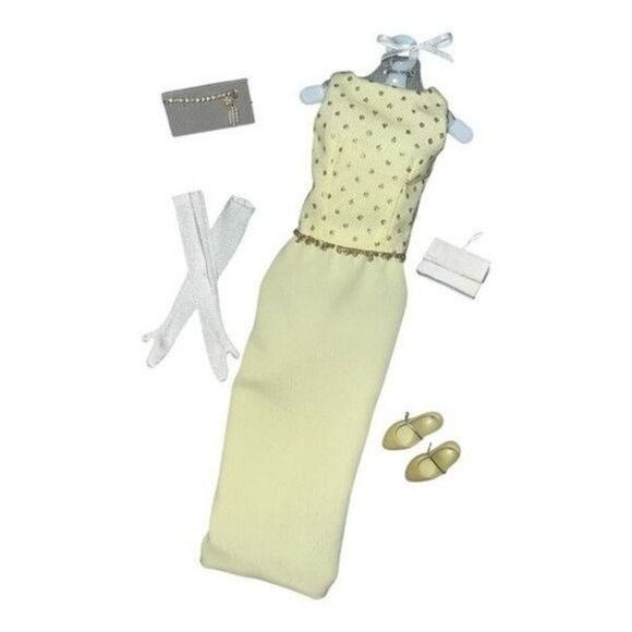 Franklin Mint Jackie Doll White House Reception Yellow Gown Ensemble New - Picture 2 of 2